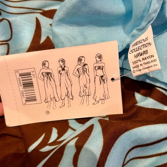 hibiscus collection sarong Wrap/Sarong Hibiscus Tropical Pattern - NWT - Picture 4 of 5